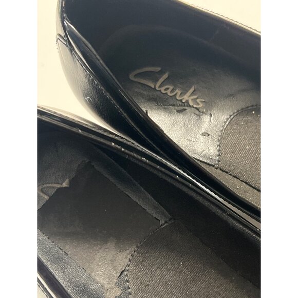 Clarks Womens Black Leather Heels 2.5 Inch Size 8.5 - Picture 9 of 10